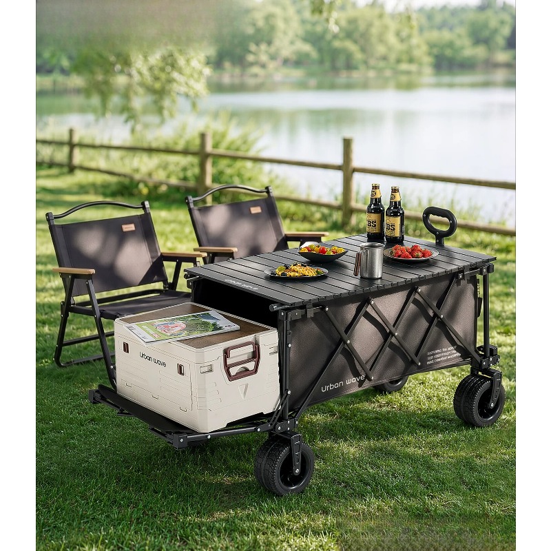 Folding Camping Wagon Cart Out - Outdoor Camping Trolley 评论和价格