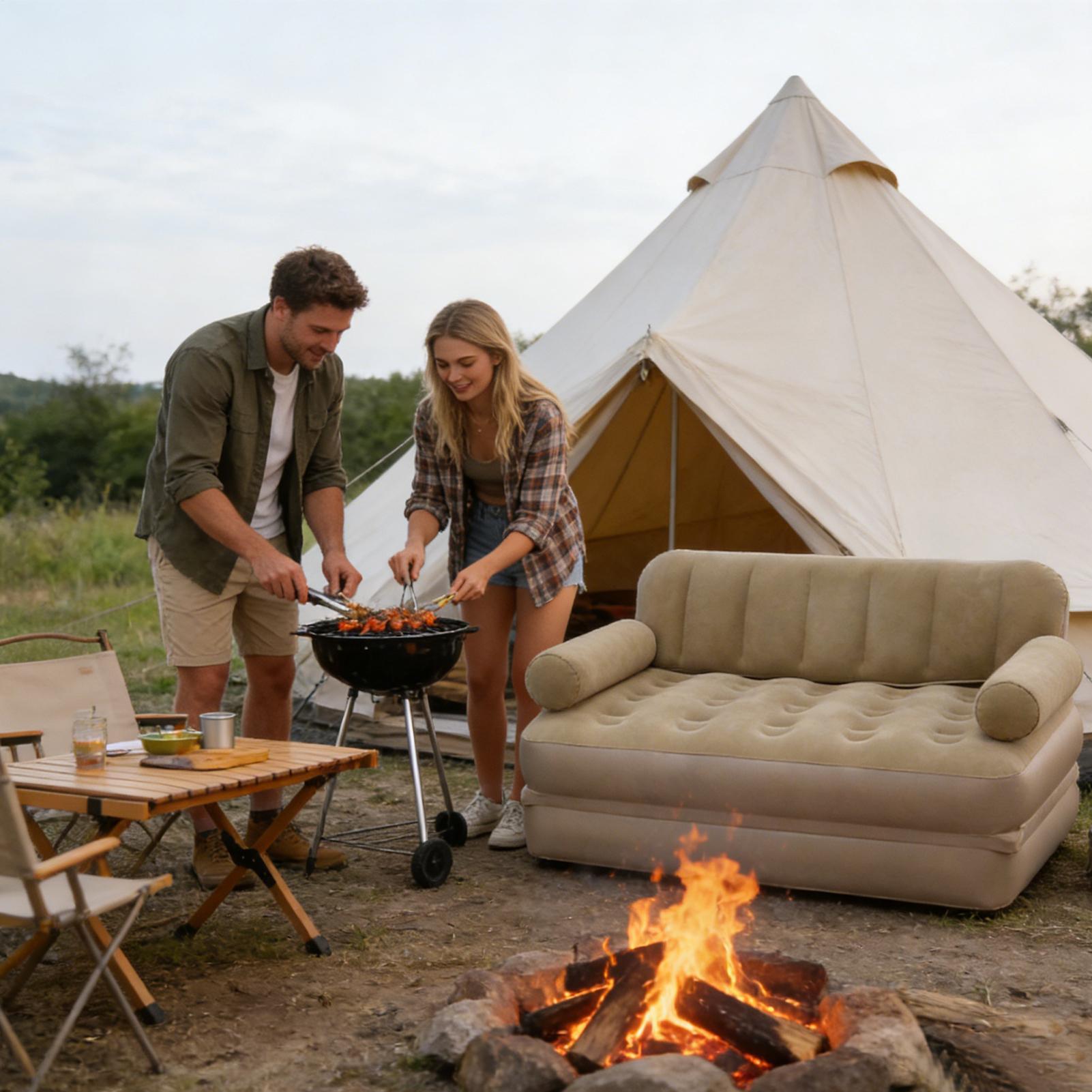 Air Sofa With Air Pump Folding - Bed Outdoor Camping 评论和价格